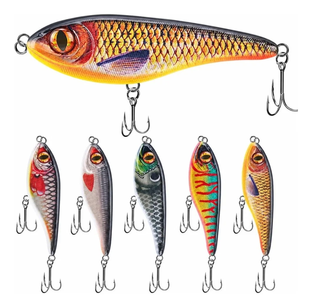 Señuelo Rígido Sonaja 7.8cm 15g Kit 6 Agua Dulce Lubina