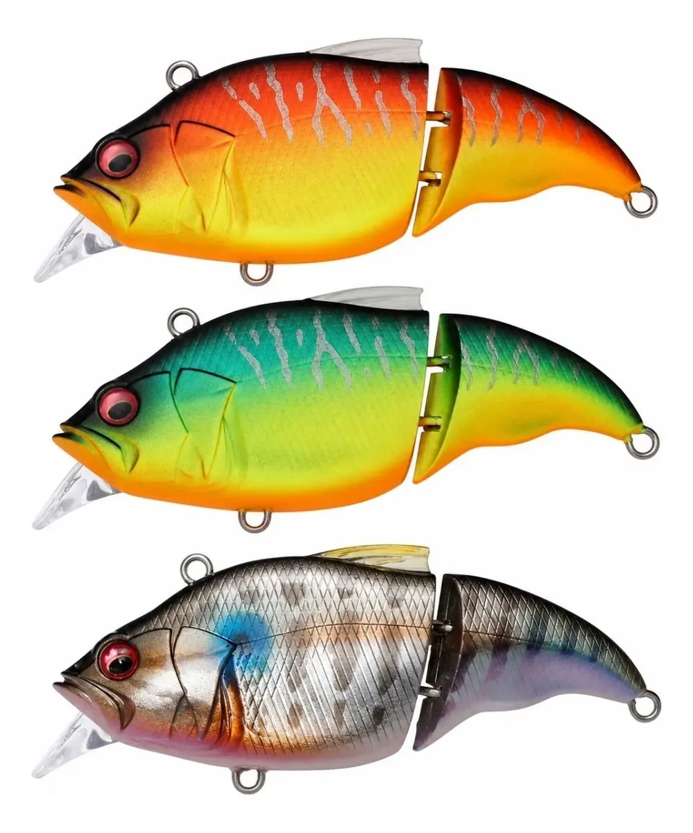 Señuelo Minnow Flotante 2 Secciones 71mm 9.7g Set 3 Robalo