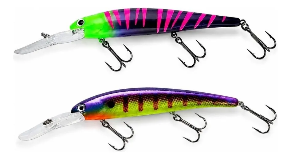 Señuelos Minnow Pesca Agua Dulce 2 Piezas 120mm 20g
