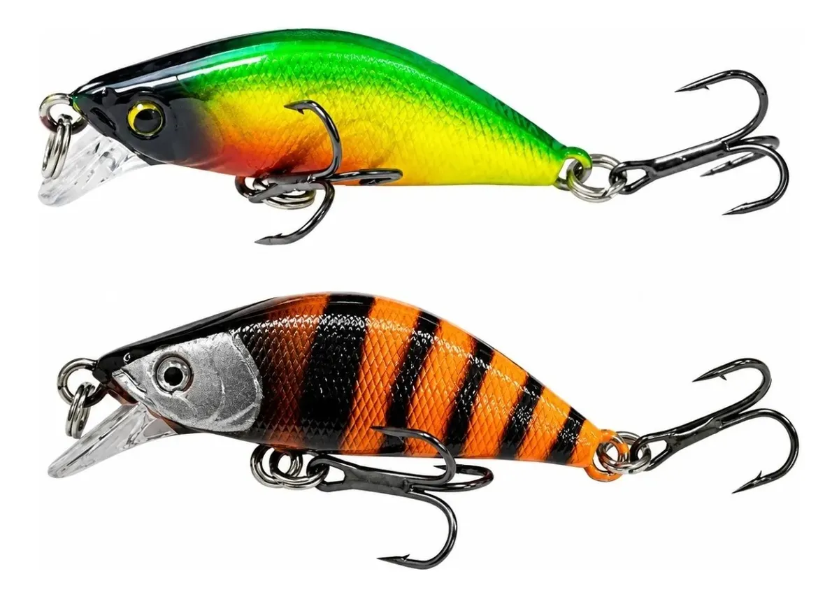 Señuelo Minnow Hundible 35mm 3.35g Kit 2 Agua Dulce