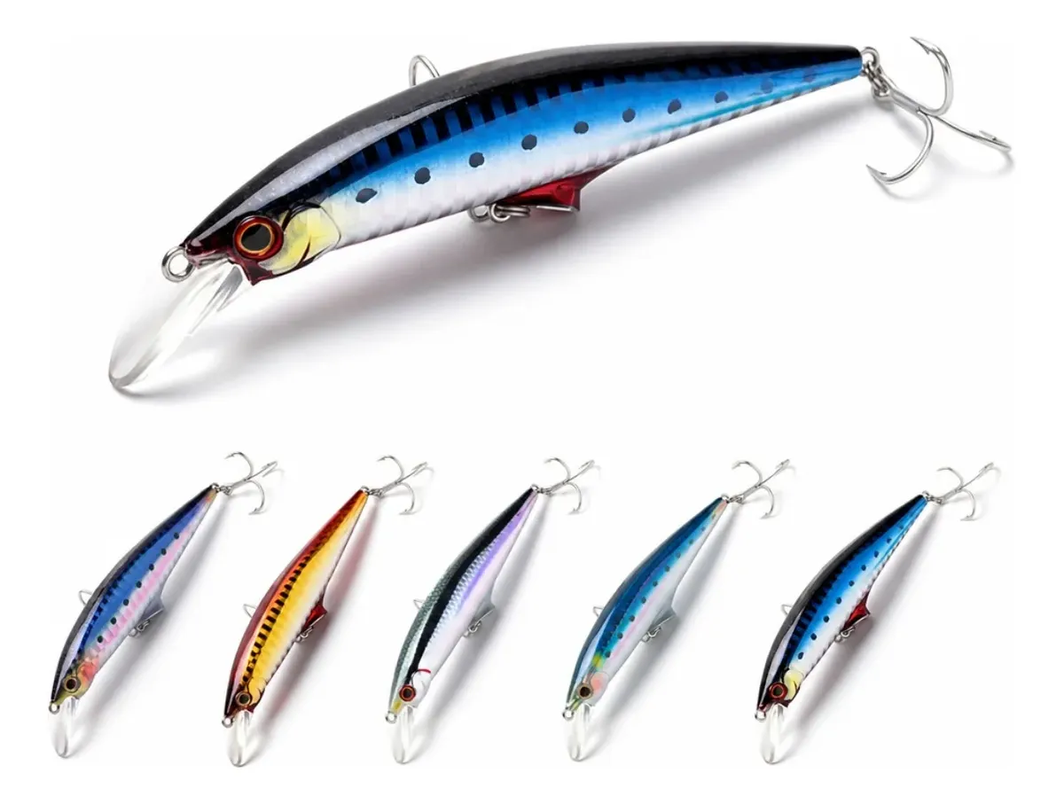 Señuelos Minnow Pesca Mar Larga Distancia 6 Piezas 45g 12cm