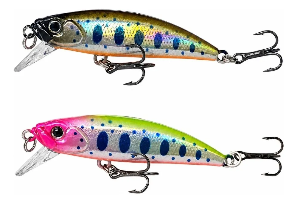 Señuelo Minnow Hundible Kit 2 Agua Dulce 50mm 6g