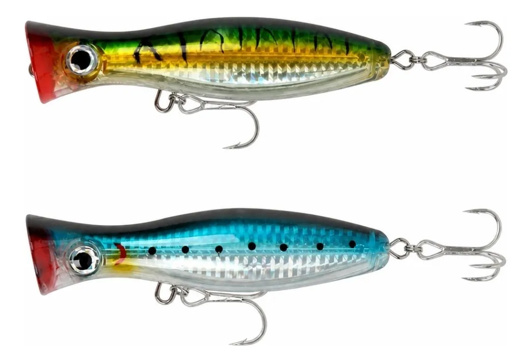 Señuelos Popper Pesca Superficial Mar 2 Piezas 43g 120mm