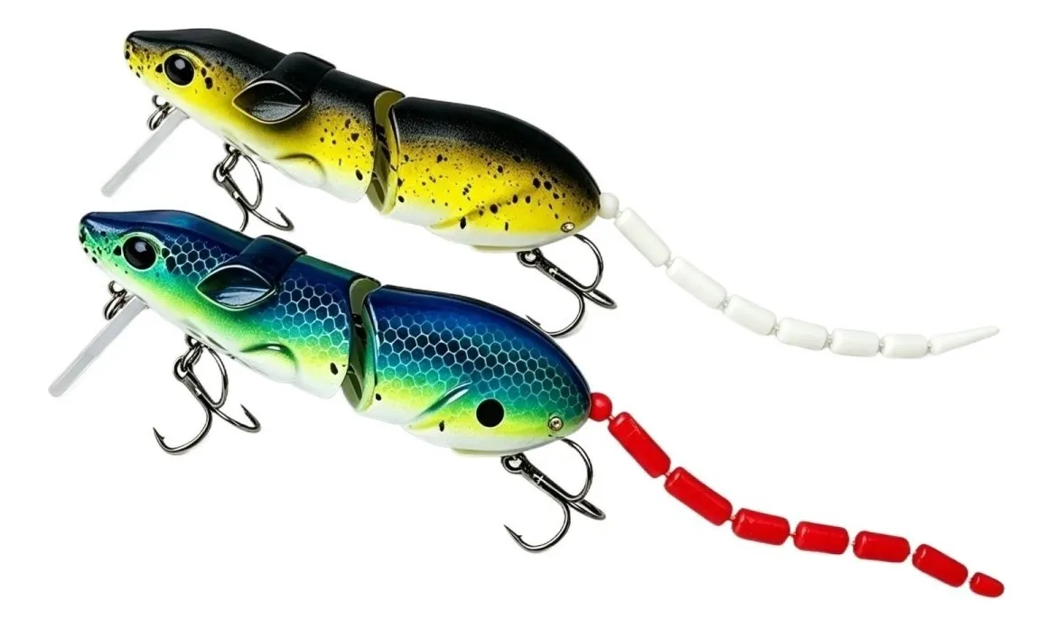 Señuelo Ratón Articulado Pesca Agua Dulce 2 Piezas 155mm 15g